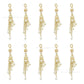 Ivory Pearl & Gold Bead Tassels | Size : 6inch | Qty : 5pcs | T19