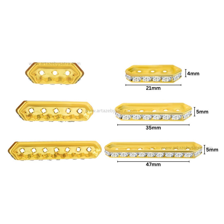 Crystal Spacer Bar Link Connectors | BF141