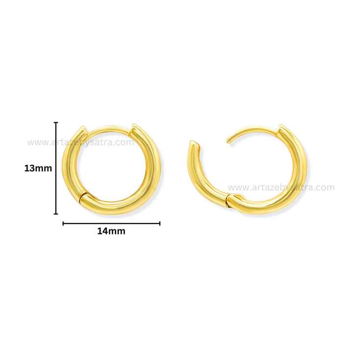 Brass Bali Earring Finding | High Quality | Size : 13mm | Qty : 4pcs