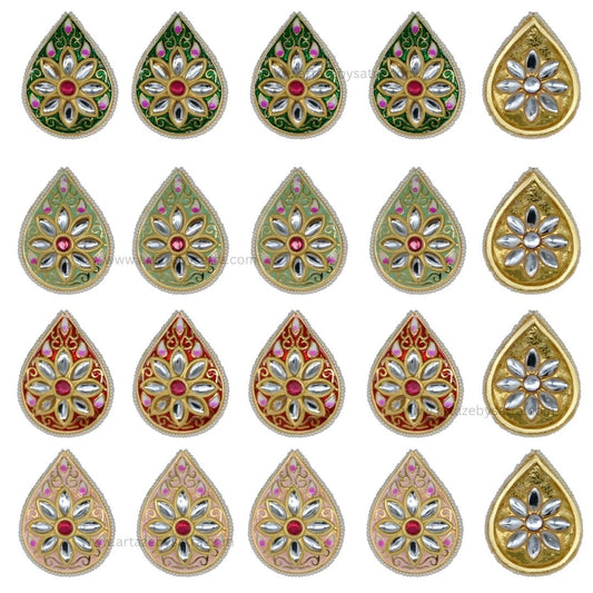 Meenakari Kundan Beads | Qty : 6pcs | C-515/514