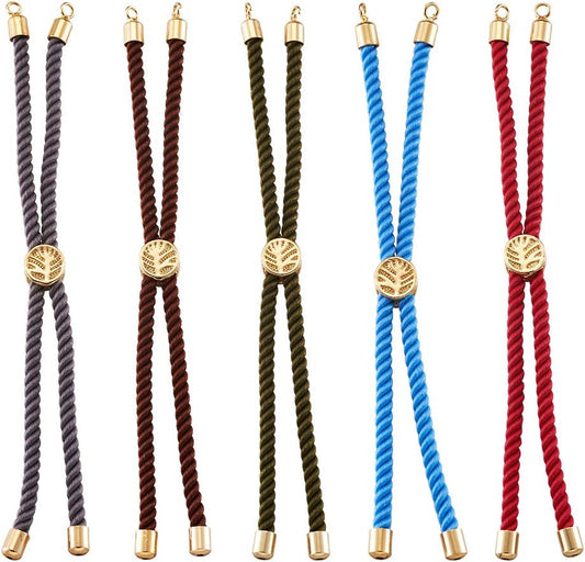 Bracelet Cord With Sliding Stopper Beads Connector | Size : 2mm | Qty : 1pc | B07