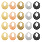 2 Loop Oval Matt Finish Metal Art | Size : 49mm | Qty : 100g | MF14