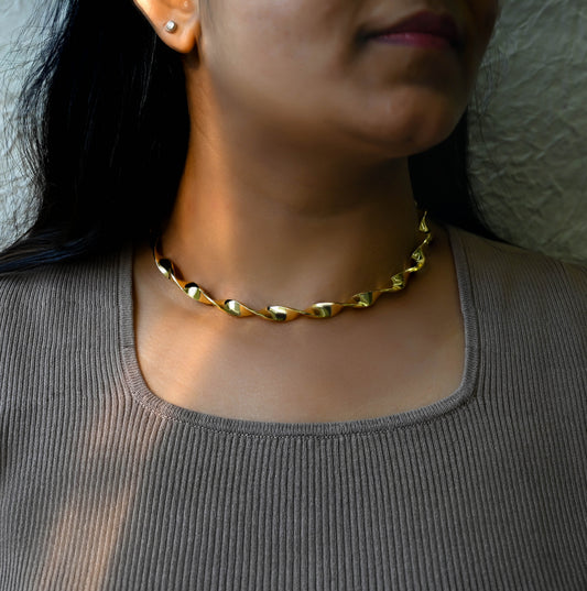 Brass Designer Choker | 18k Gold Plated (High Quality) | Qty : 1pc | DC66