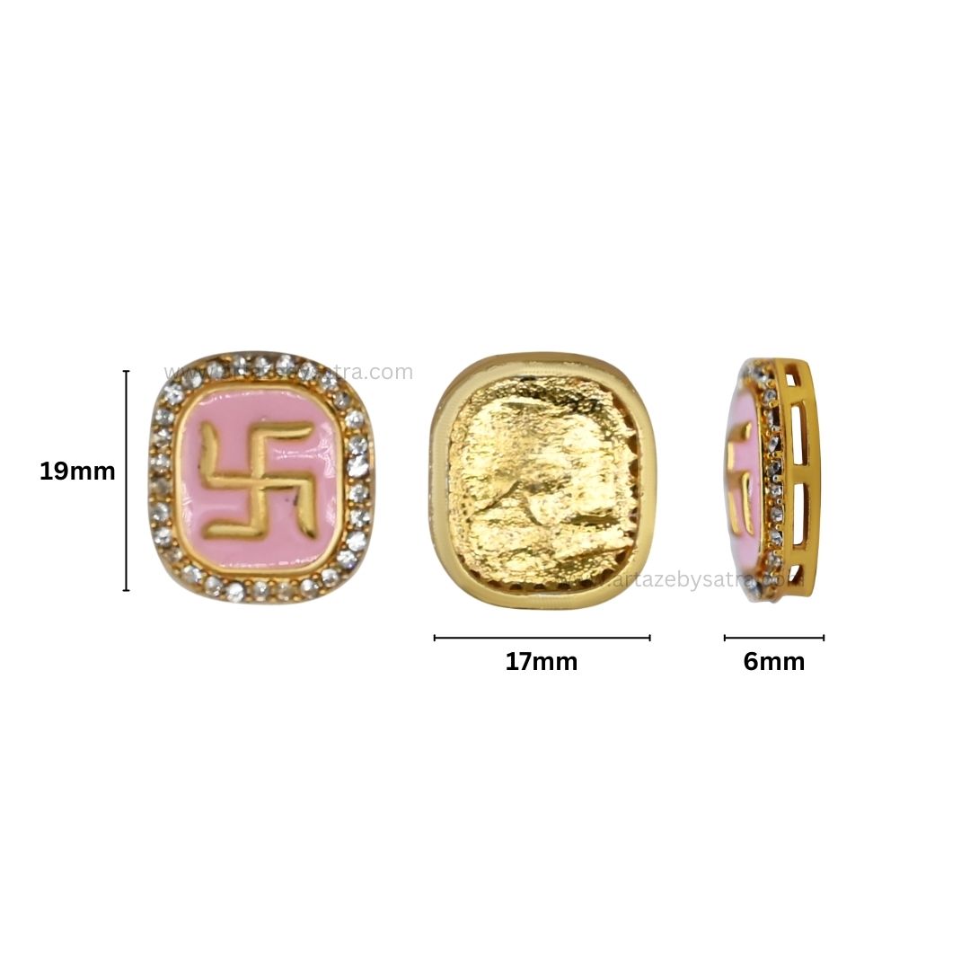 Meenakari Kundan Beads | Size : 16mm | Qty : 12Pcs | MKB52