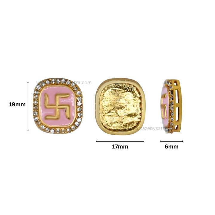 Meenakari Kundan Beads | Size : 16mm | Qty : 12Pcs | MKB52