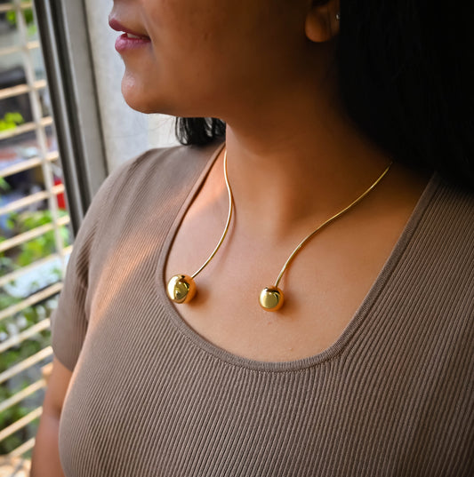 Brass Designer Choker | 18k Gold Plated (High Quality) | Qty : 1pc | DC67