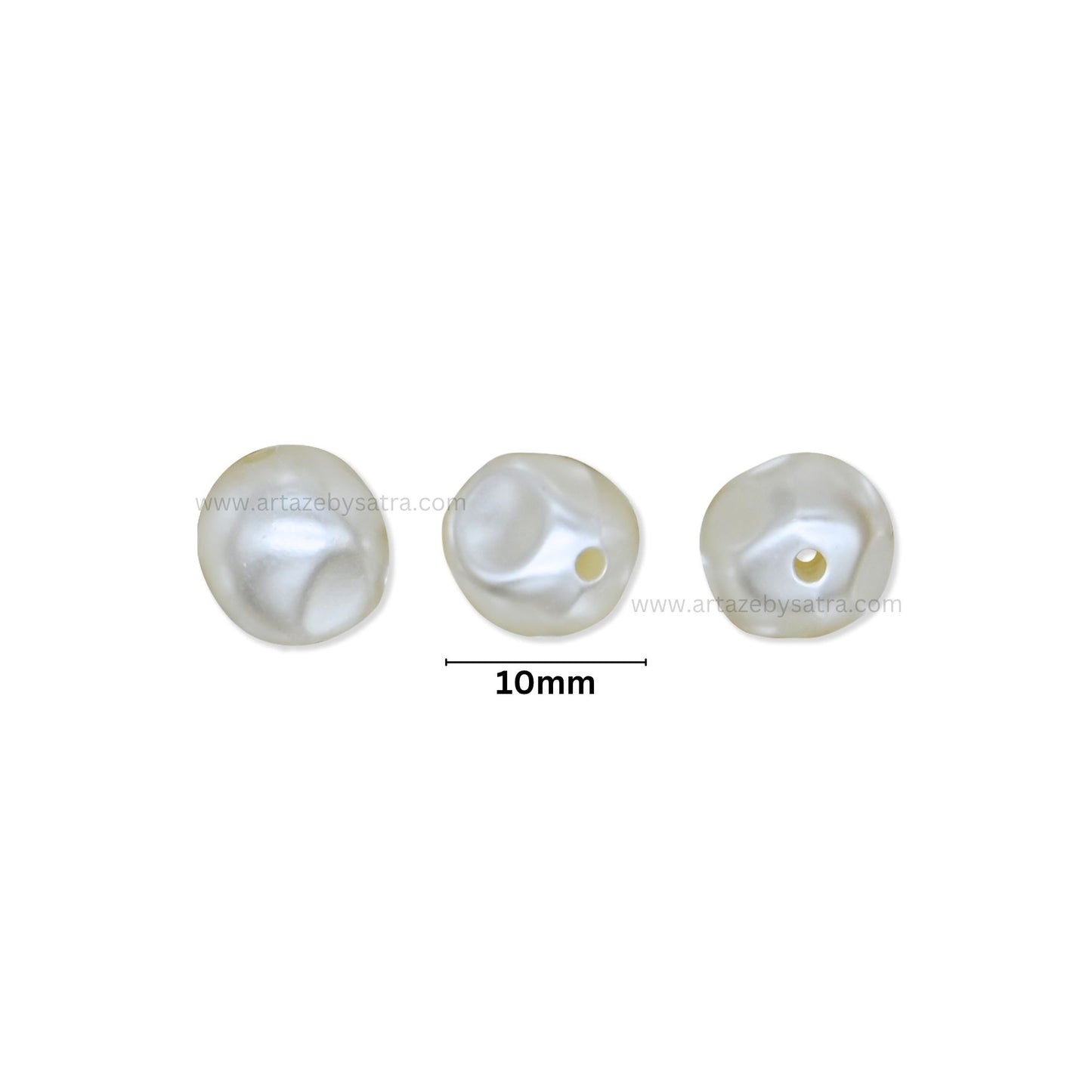 Irregular Round Plastic Pearl Beads | Size : 10mm | PPB109