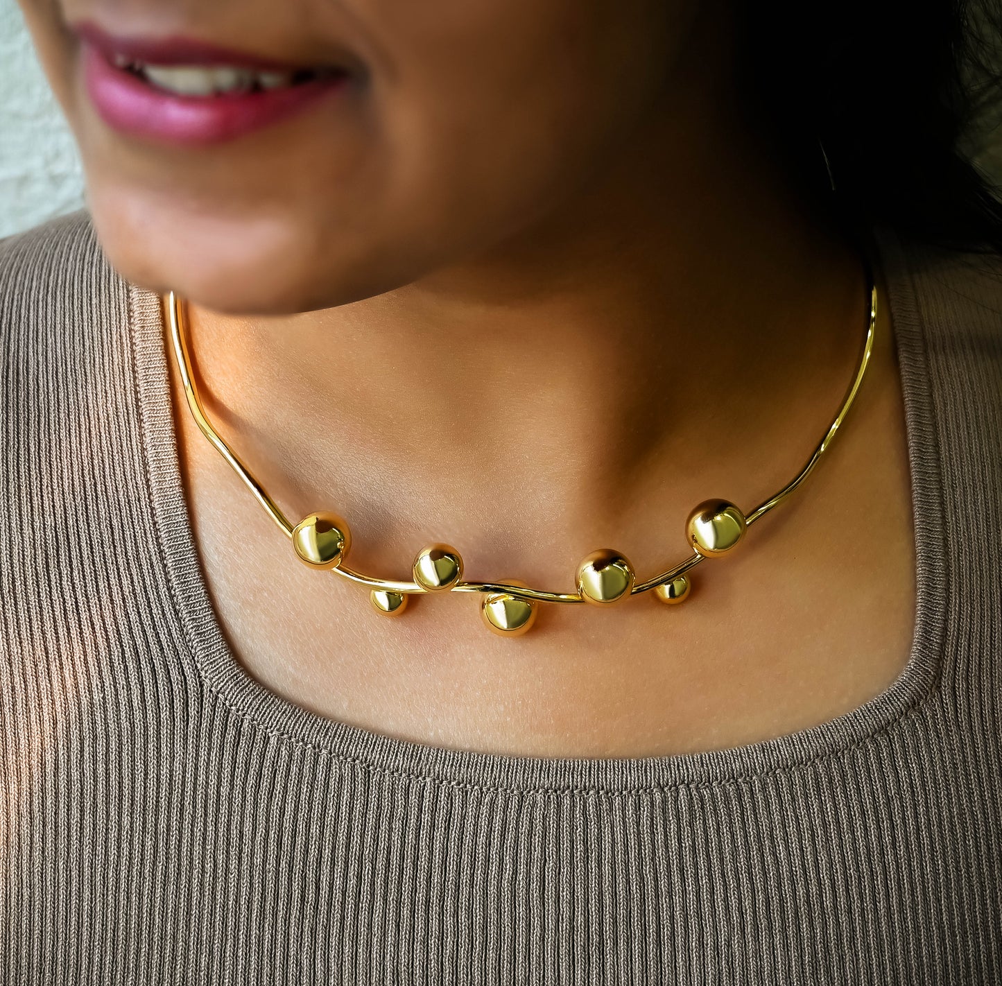 Brass Designer Choker | 18k Gold Plated (High Quality) | Qty : 1pc | DC68
