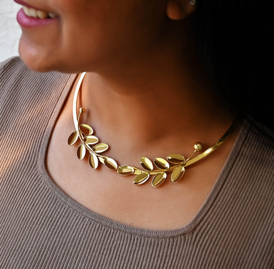 Brass Designer Choker | 18k Gold Plated (High Quality) | Qty : 1pc | DC69