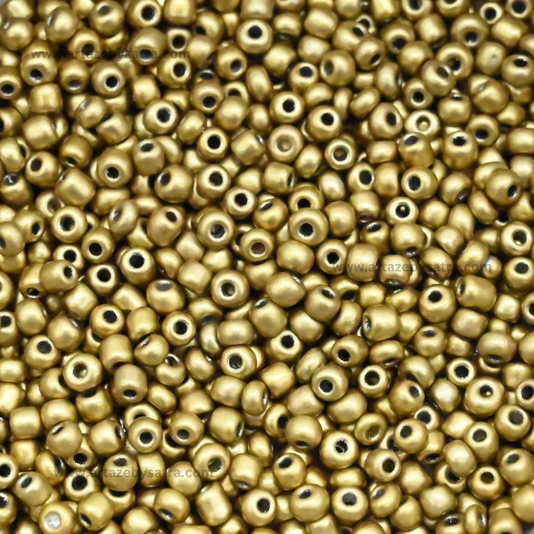 Matte Metallic Seed Beads | Size : 3mm | SB01