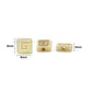 Square Cube Beads with Gold Spiral Pattern | Size : 8mm | PB196
