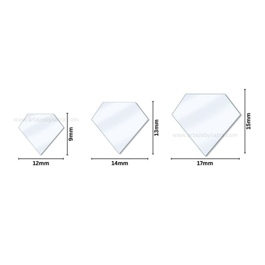 Diamond Shape Mirror | Qty : 200grms | M17