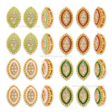 Meenakari Kundan Beads | Size : 9mm | Qty : 12pcs | MK24