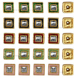 Meenakari Kundan Beads | Size : 8mm | Qty : 12pcs | C-661