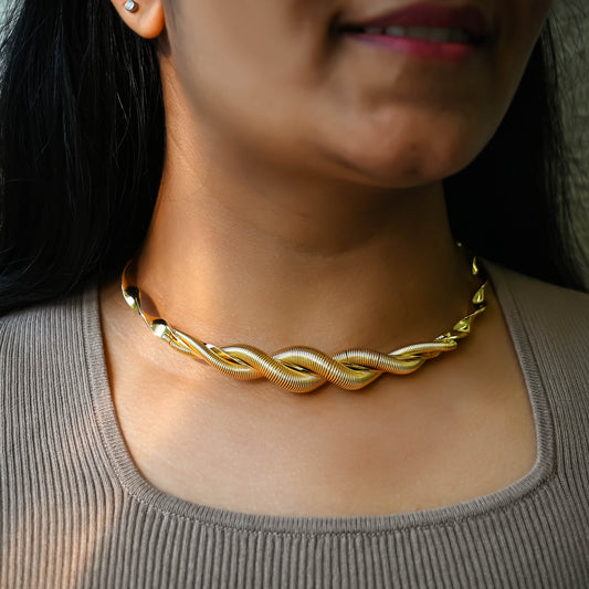 Brass Designer Choker | 18k Gold Plated (High Quality) | Qty : 1pc | DC70