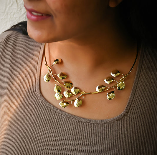 Brass Designer Choker | 18k Gold Plated (High Quality) | Qty : 1pc | DC71