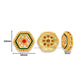 Hexagon Meenakari Kundan Beads | Size : 14mm | Qty : 12pcs | MK27