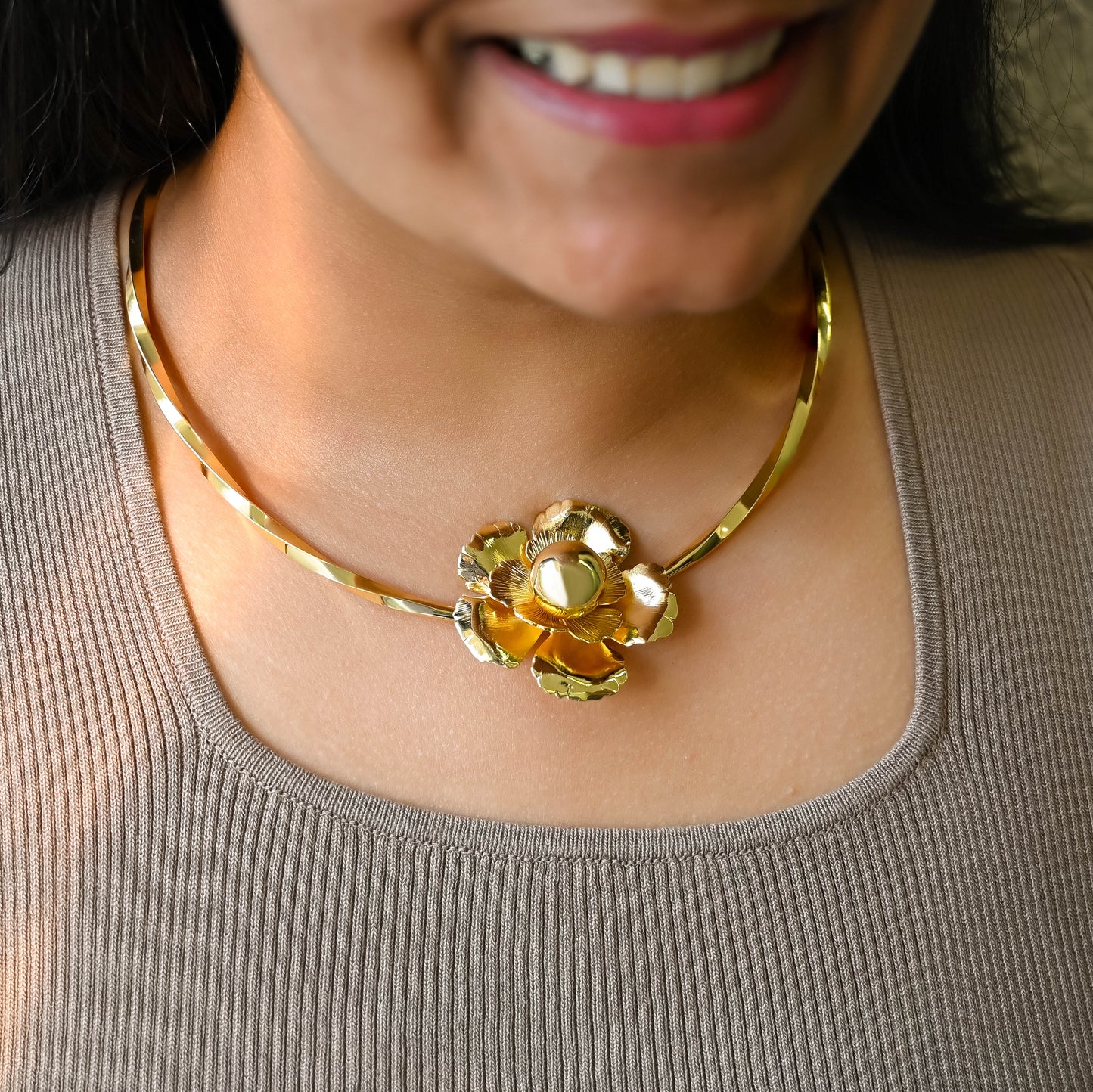 Brass Designer Choker | 18k Gold Plated (High Quality) | Qty : 1pc | DC72