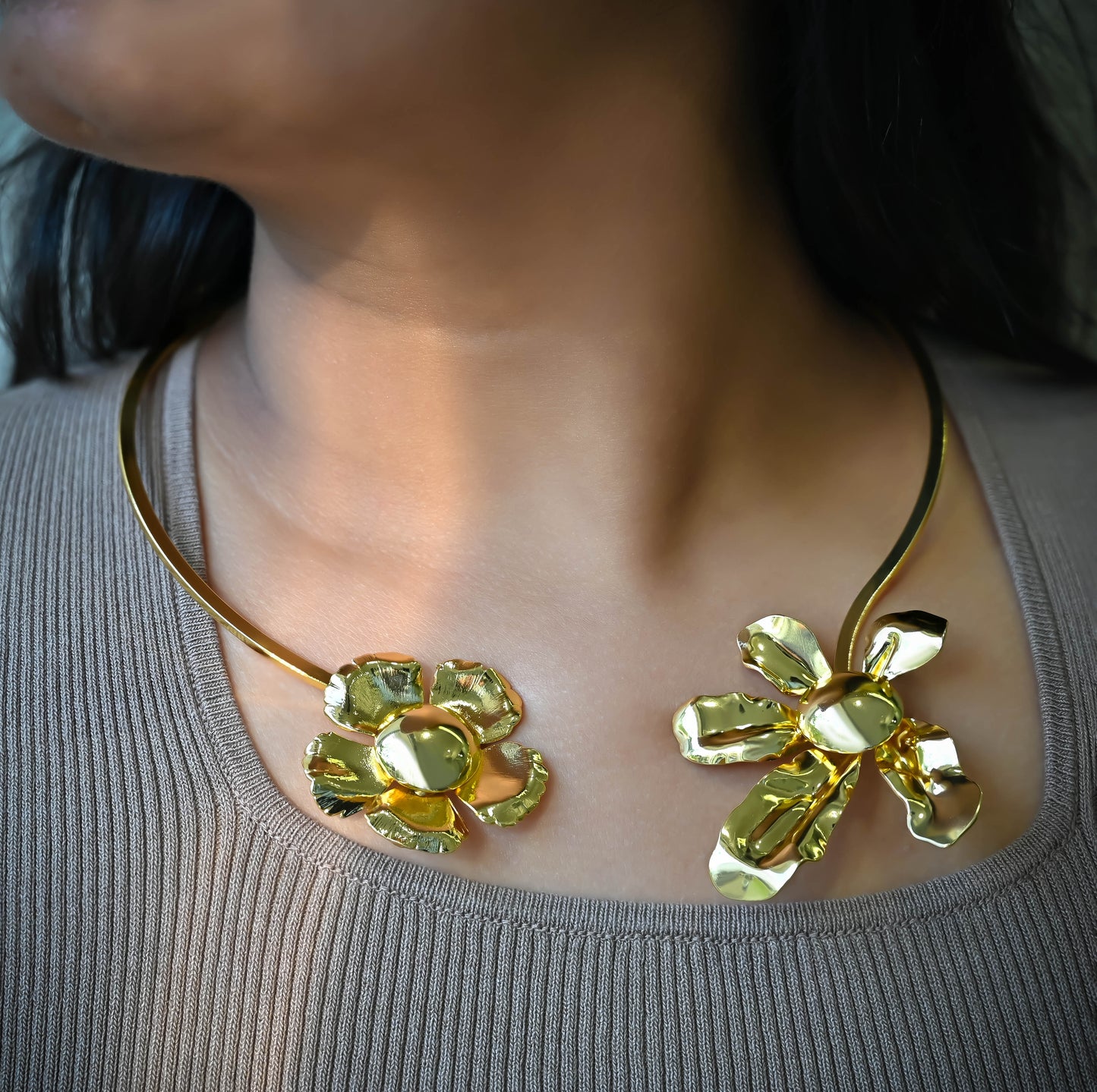 Brass Designer Choker | 18k Gold Plated (High Quality) | Qty : 1pc | DC73