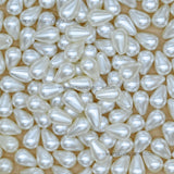 Teardrop Shape Plastic Pearl Beads | Size : 15mm | PPB112