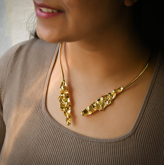 Brass Designer Choker | 18k Gold Plated (High Quality) | Qty : 1pc | DC74