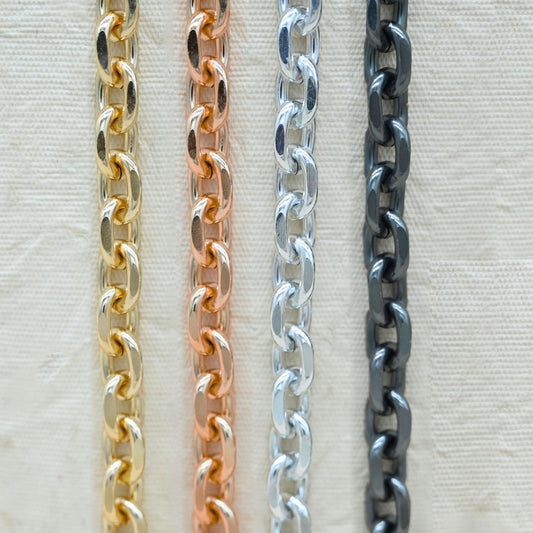 Aluminium Chain | Size : W-10mm H-14mm | Qty : 1mtr | JT-19-35-46