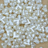 Puffy Heart-Shaped Plastic Pearl Beads | PPB114