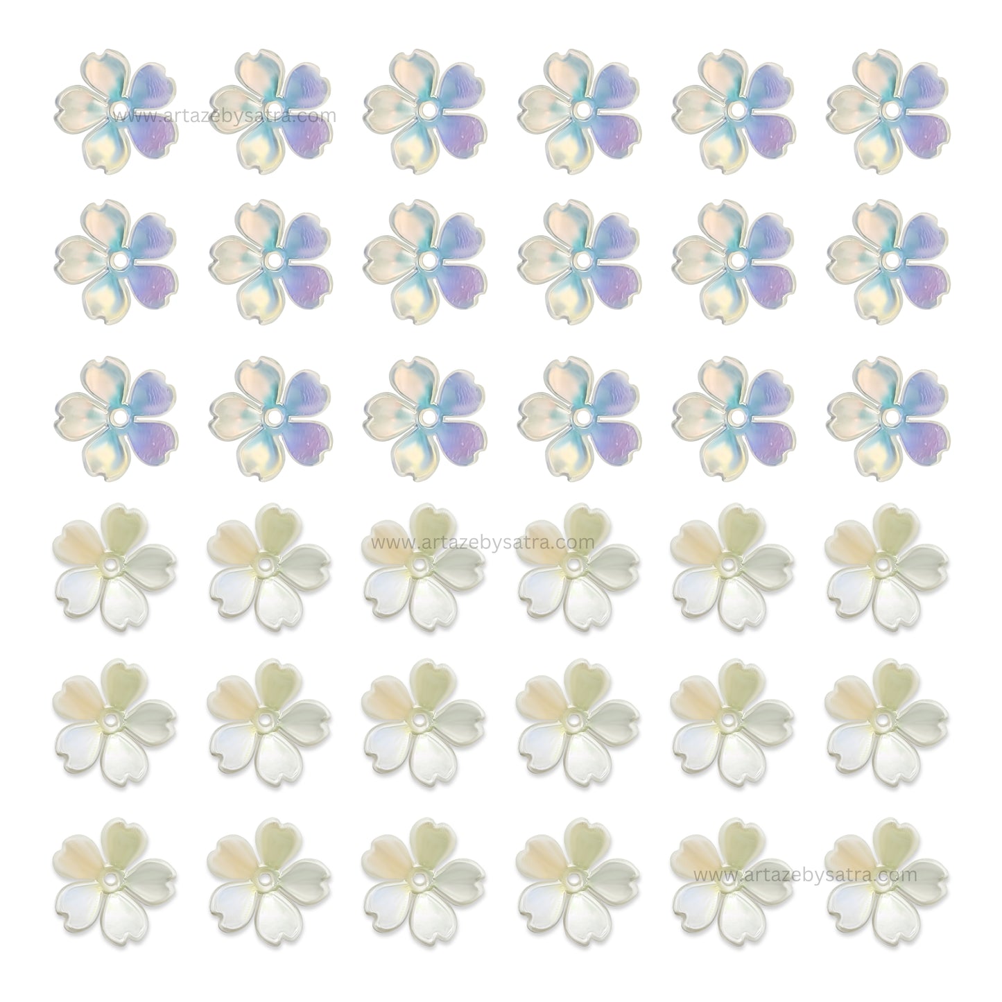 AB Flower Hair Accessories | Size : 15mm | Qty : 50pcs | PB194
