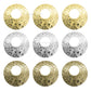 2 Loop Round Floral Shiny Finish Metal Art | Size : 40mm | Qty : 100g | MF10