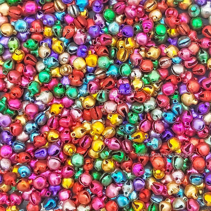 Multicolor Ghungroo | Size : 6mm | Qty : 100g | BF84