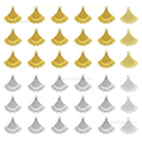 Fan Shaped Brass Charms | High Quality | Size : 16mm | Qty : 6pcs