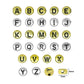 Round Alphabet Plastic Beads | Size : 7mm | PB115