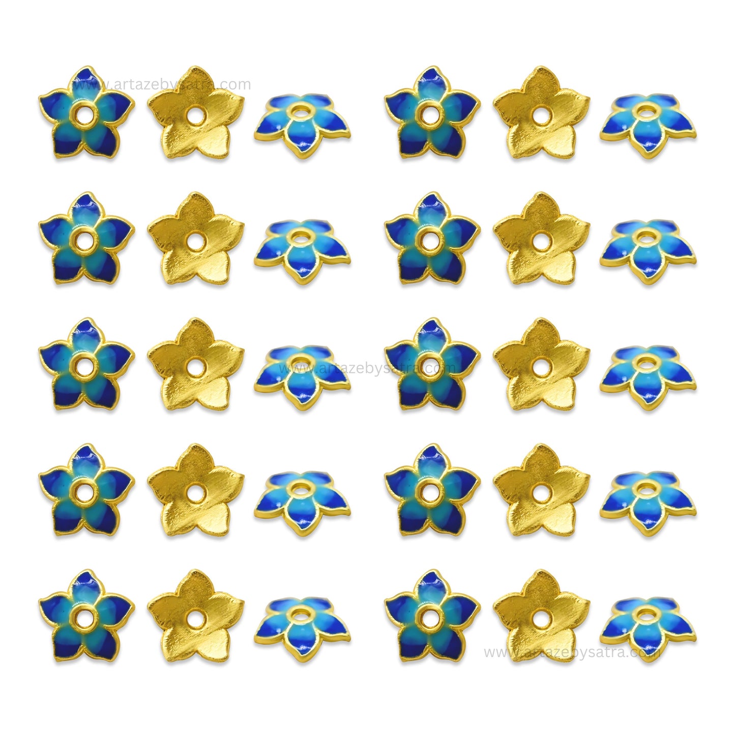 Designeer Meenakari Beads Cap | Size : 8mm | Qty : 50pcs | MK42