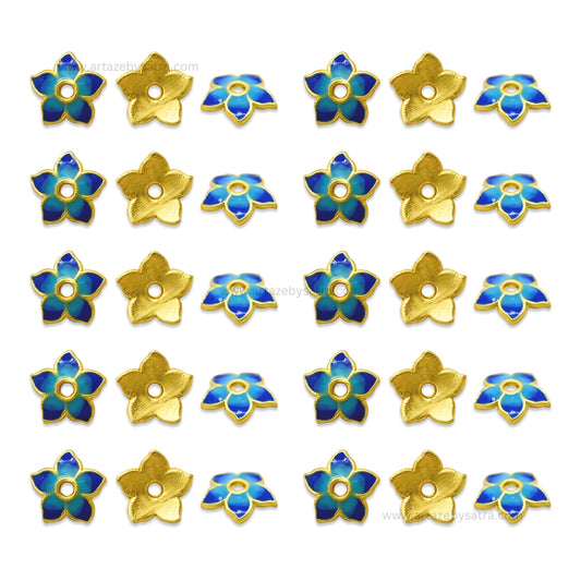 Designeer Meenakari Beads Cap | Size : 8mm | Qty : 50pcs | MK42