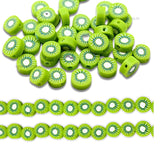 Kiwi Polymer Clay Fimo Beads | Size: 6mm-2mm | Qty : 1 string-approx 40pcs | FB09