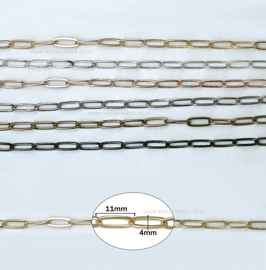 Iron Chain (Indian Plating) | Size : 4x11mm | IP07