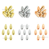 18k Brass Drop Beads | Size : 17mm | Qty : 6pcs | BF133