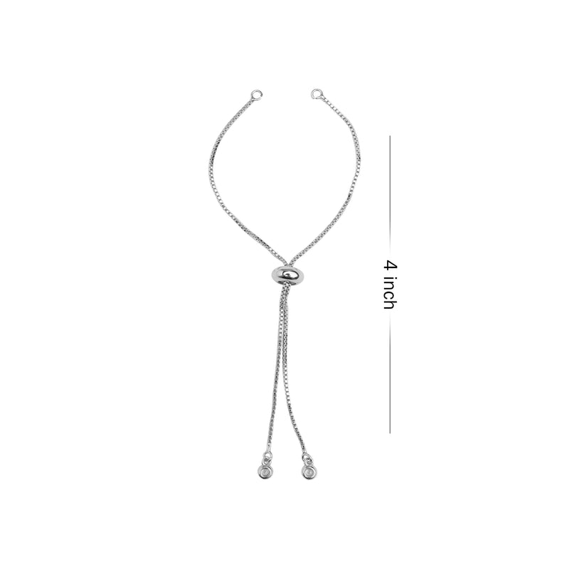 Diamond Bracelet Adjustable Slider Chain | Bracelet Lock 2Pcs 4inch