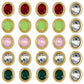 Meenakari Kundan Beads | Size : 21mm | Qty : 6pcs | C-571