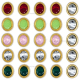 Meenakari Kundan Beads | Size : 21mm | Qty : 6pcs | C-571