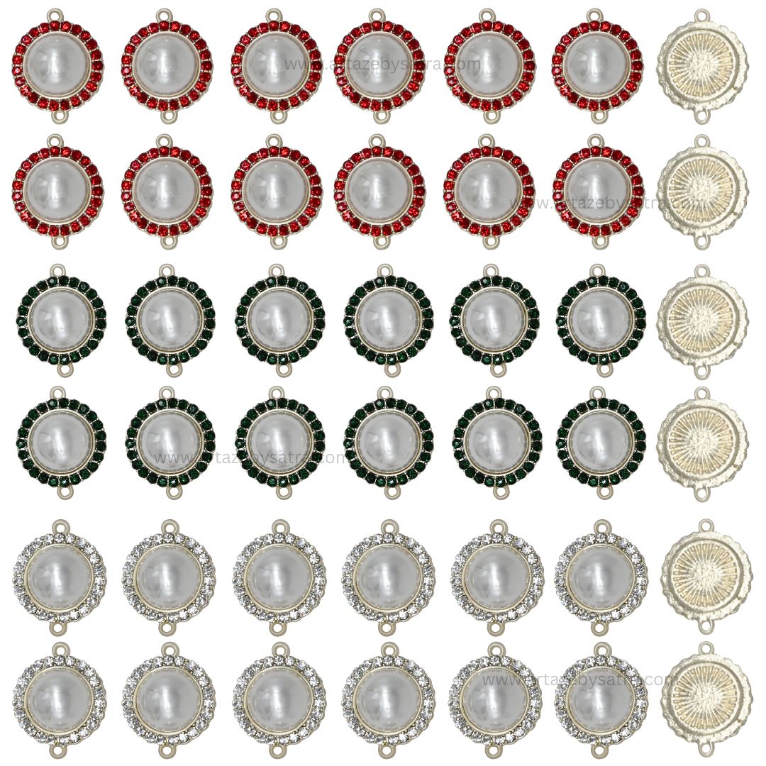 Pearl Connector Meenakari Kundan Beads | MKB14