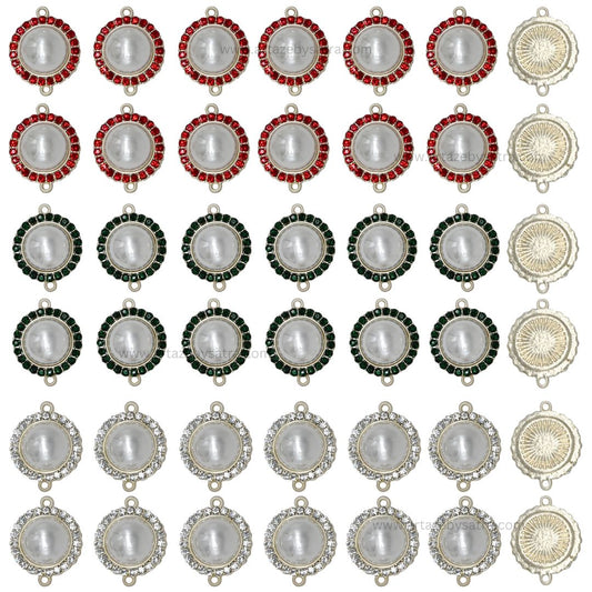 Pearl Connector Meenakari Kundan Beads | MKB14