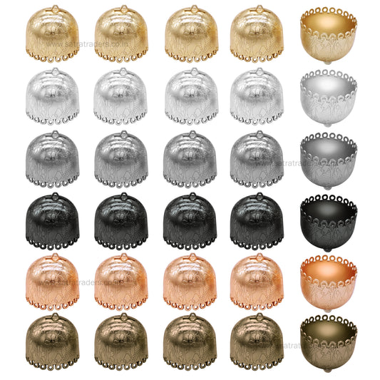 Flower Designer Ethnic Jhumki | Qty : 6pcs | EF42