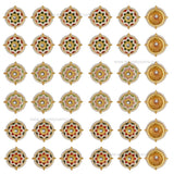 Meenakari Kundan Beads | Size : 17mm | Qty : 12pcs | C-865
