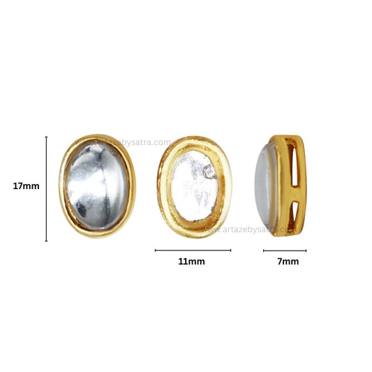 Meenakari Kundan Beads |  Size : 17mm | Qty : 12pcs | MKB37