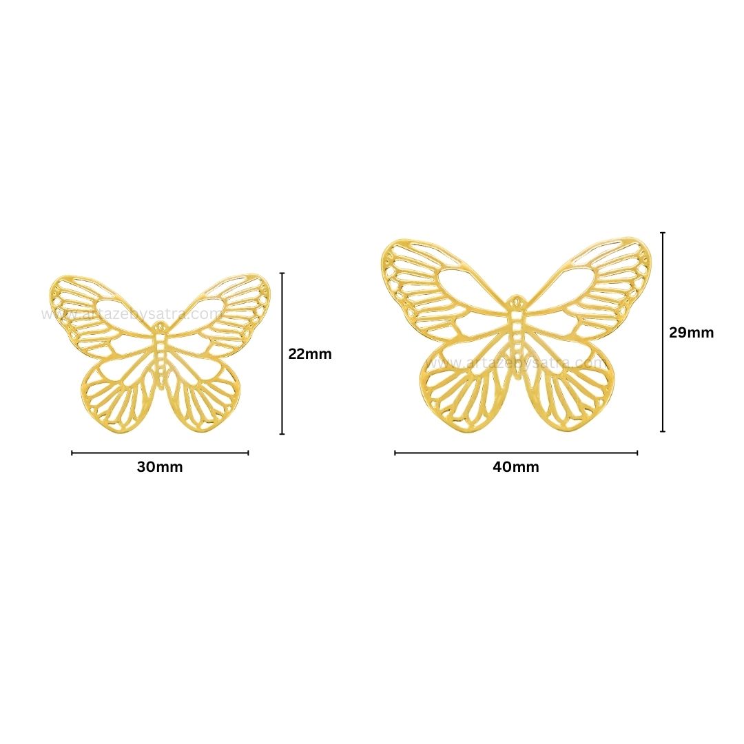 Butterfly Brass Etching | Size : 30,40mm