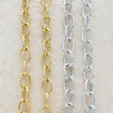 Aluminium Chain | Size : W-15mm H-22mm | 1mtr | JT-19-35-6