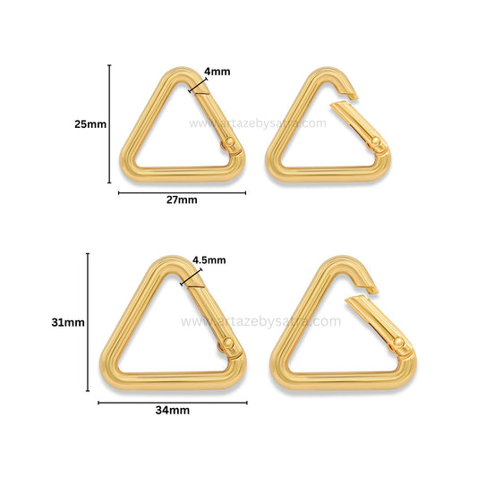 Triangle Alloy Spring Gate Carabiners | Qty : 6pcs | BF121