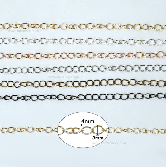 Iron Chain (Indian Plating) | Size : 4x3mm | IP08