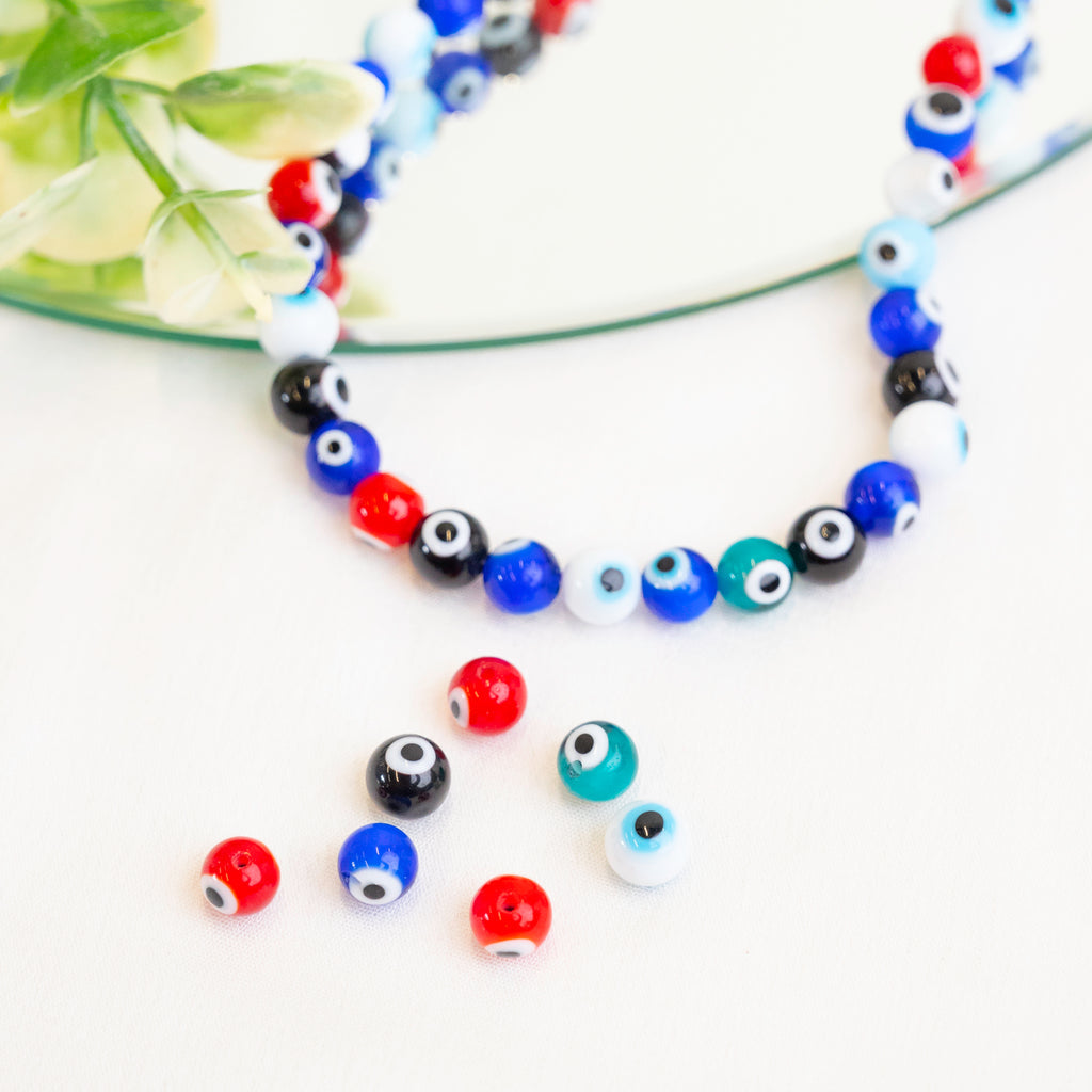 Colorful Evil Eye Glass Beads | Qty : 1 line | GB06